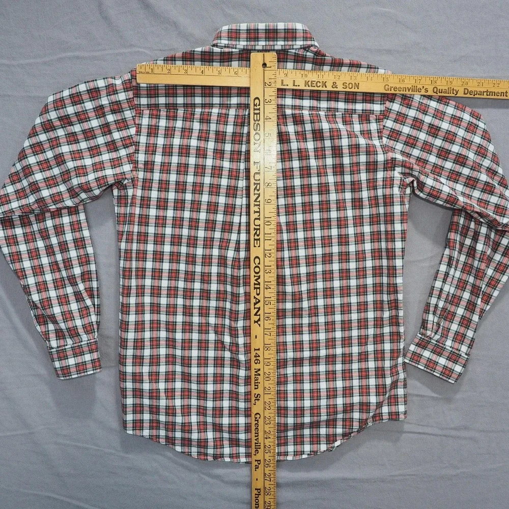 Brooks Brothers Shirt Boys Large Red White Plaid Button Down Cotton Classic Fit